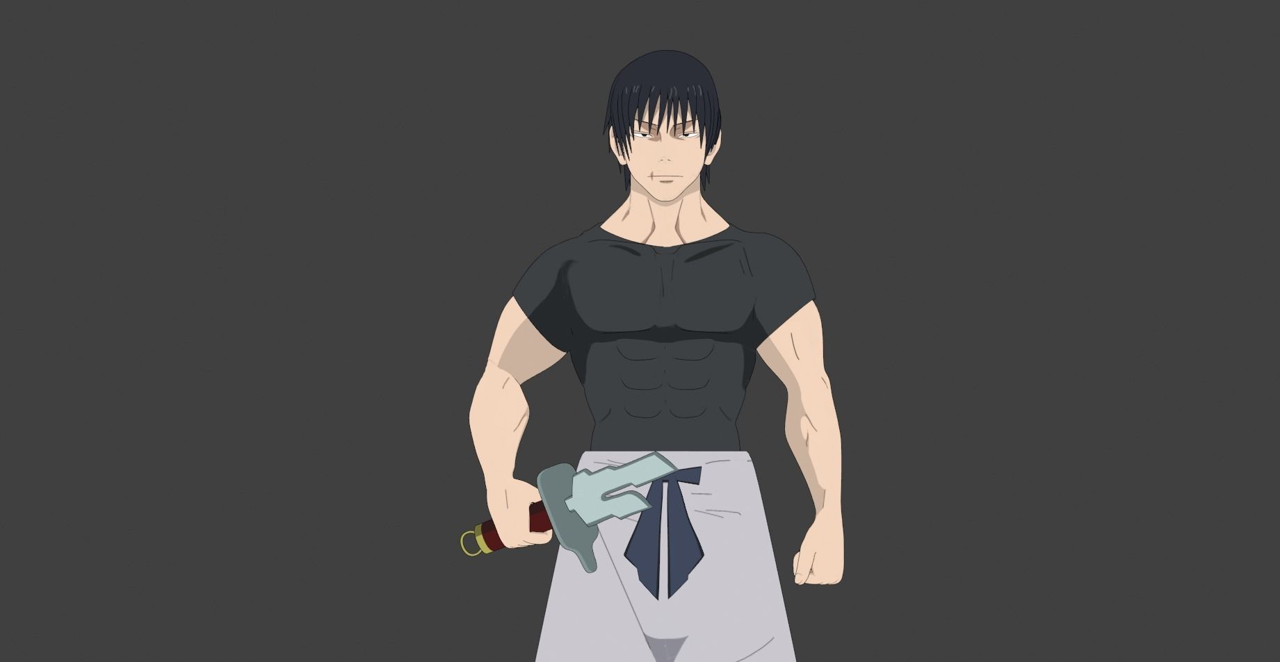 Toji Fushiguro 3D model_7