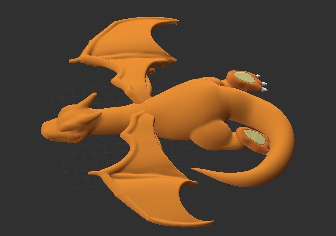 Charizard Pokemon taxidermy 3D print model_2