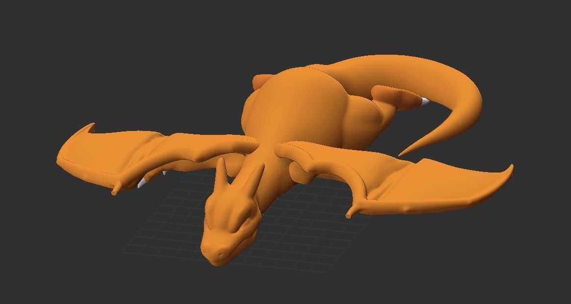 Charizard Pokemon taxidermy 3D print model_3