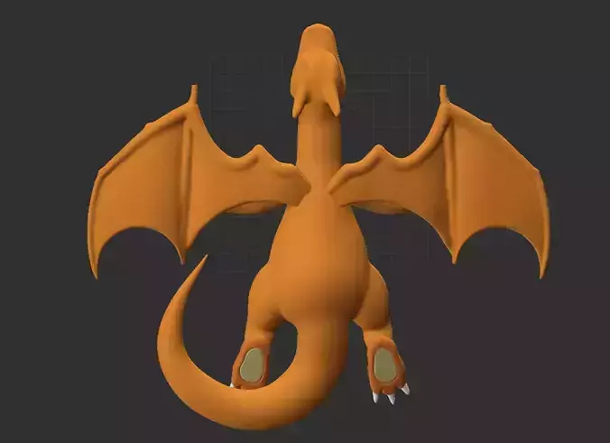 Charizard Pokemon taxidermy 3D print model