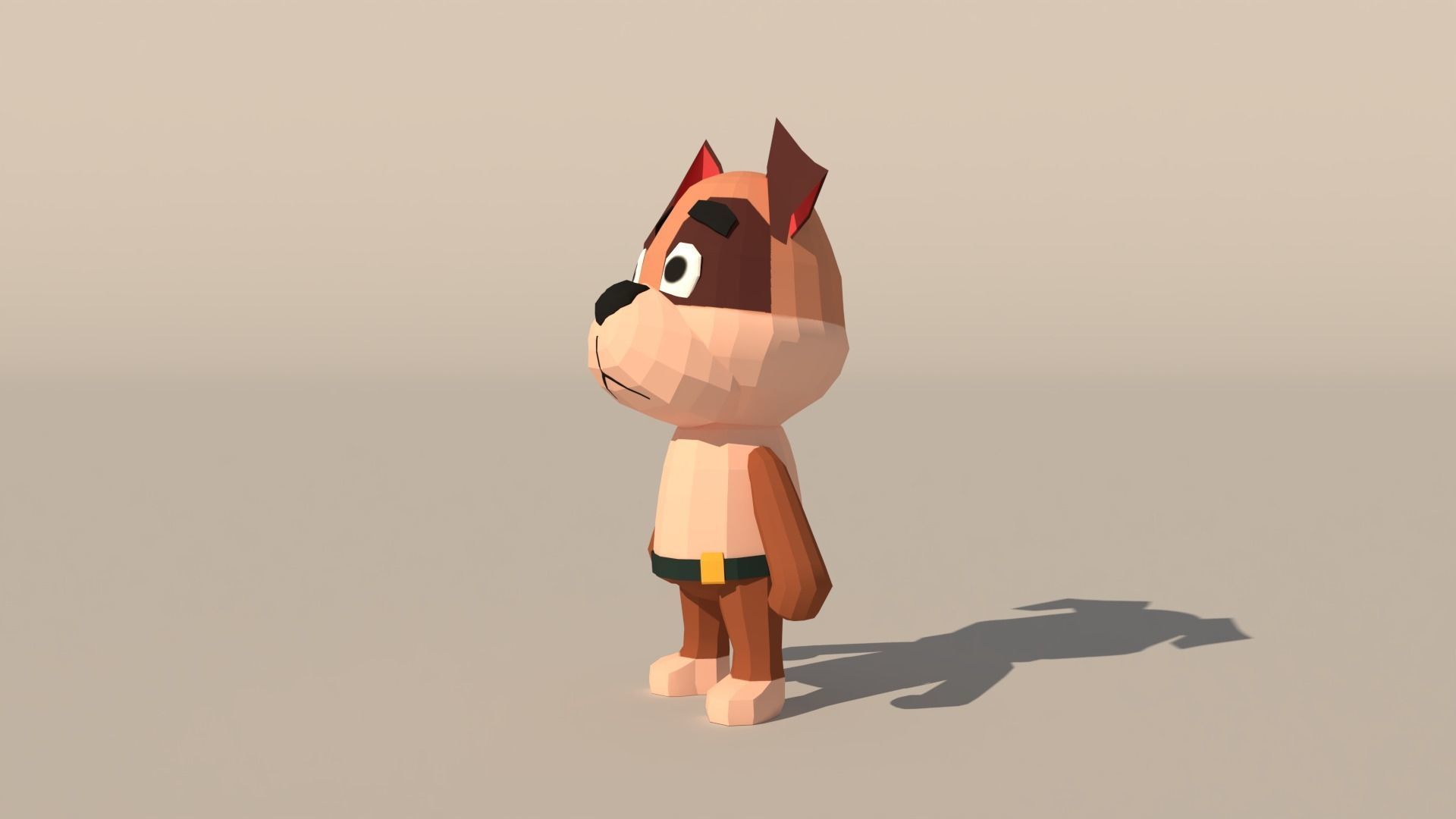 Character B098 Dog Cute  Low-poly 3D model_1