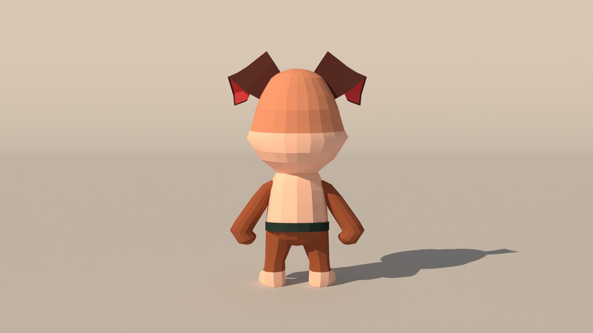Character B098 Dog Cute  Low-poly 3D model_3