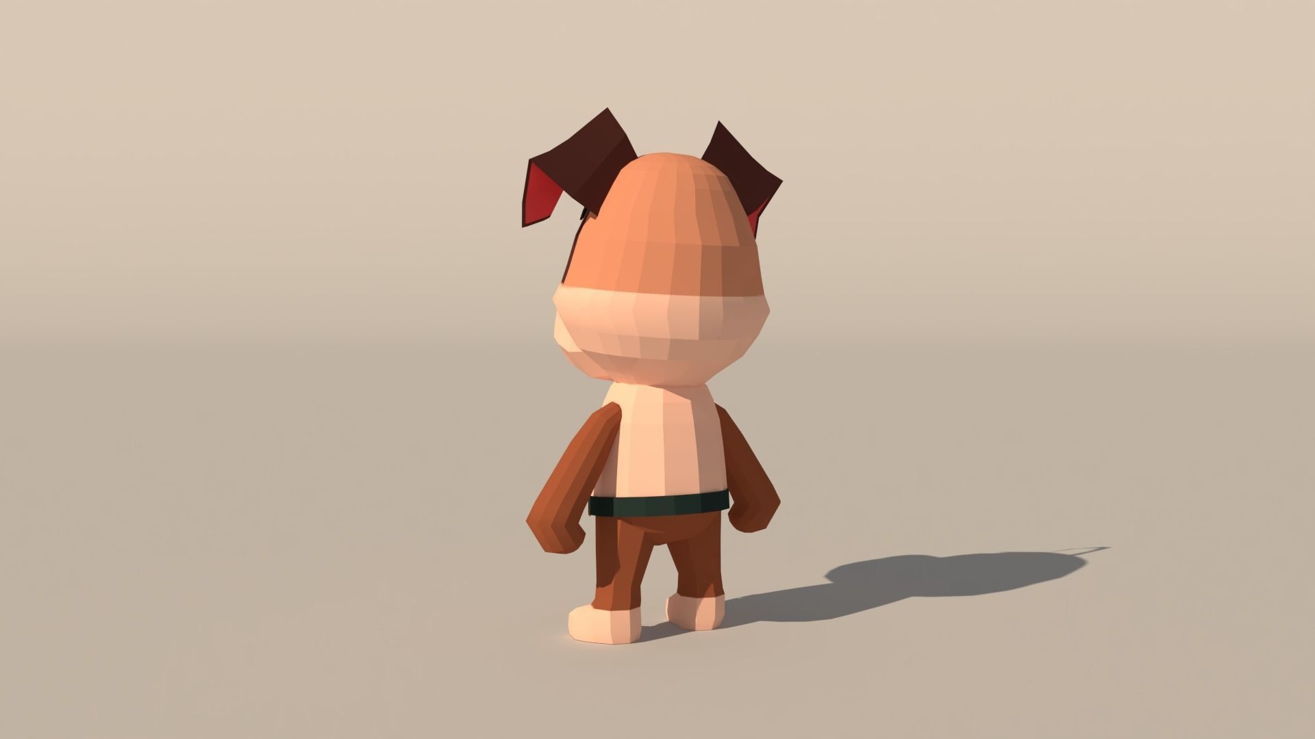 Character B098 Dog Cute  Low-poly 3D model_2