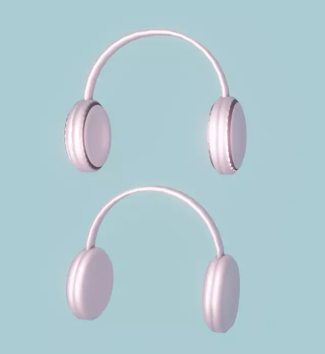 headphone blender lowpoly y2k pink 3D model