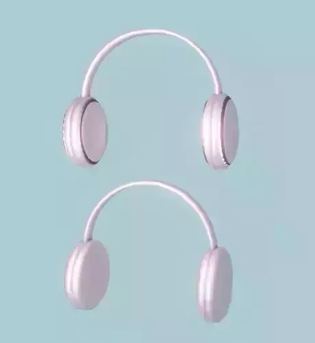 headphone blender lowpoly y2k pink