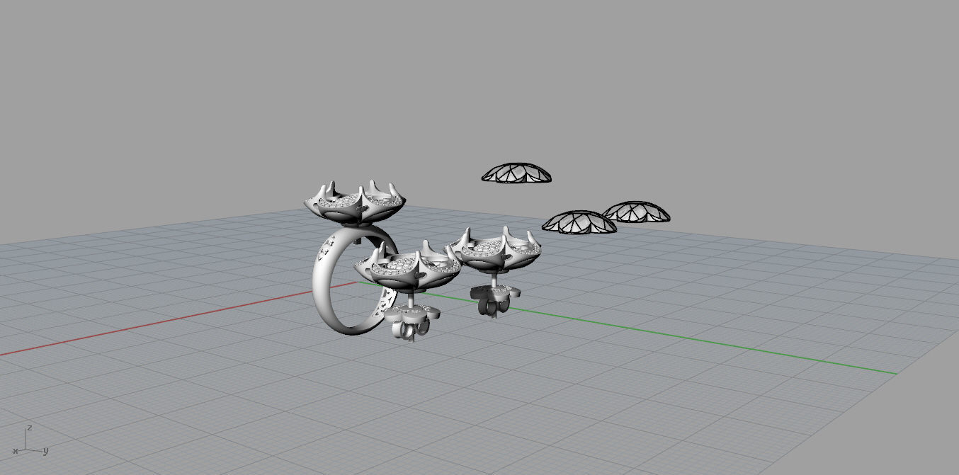 Ring and Earrings 3D print model_18