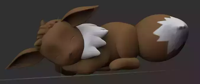 Eevee Pokemon taxidermy 3D print model