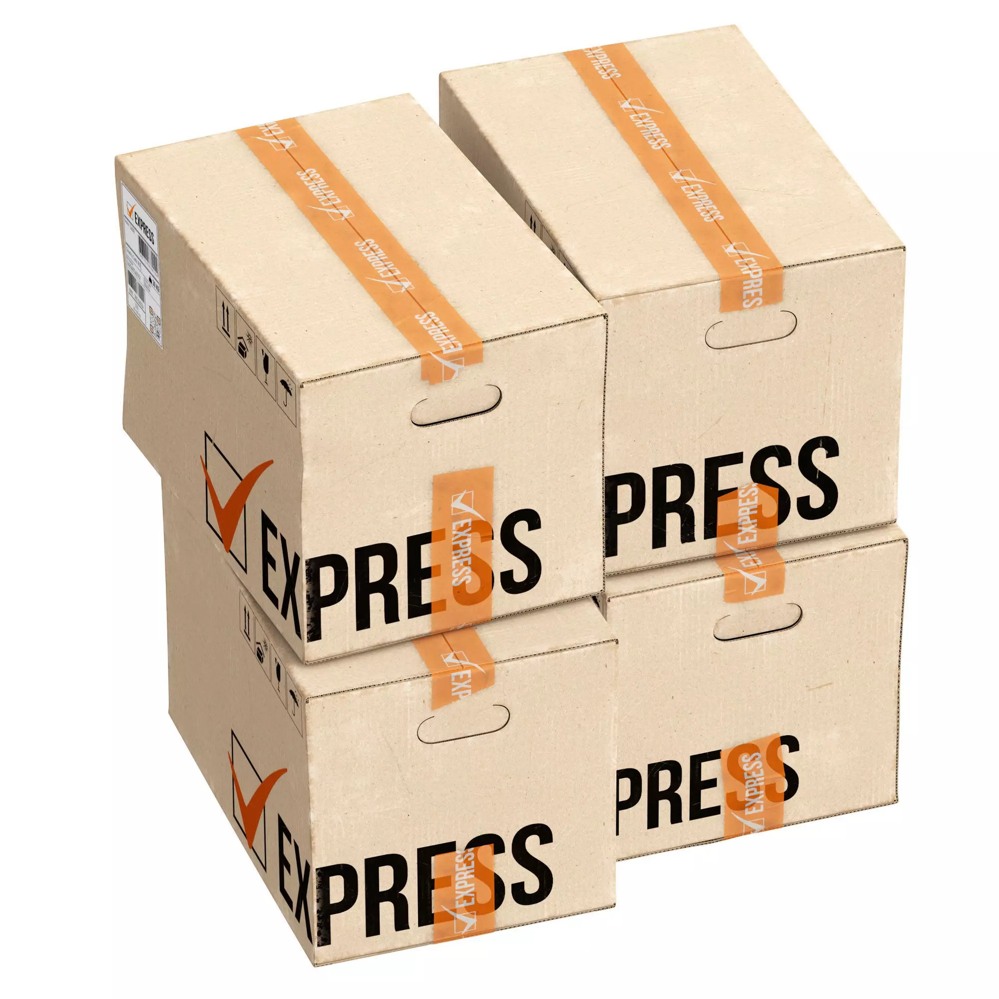 Cardboard box n3 3D model