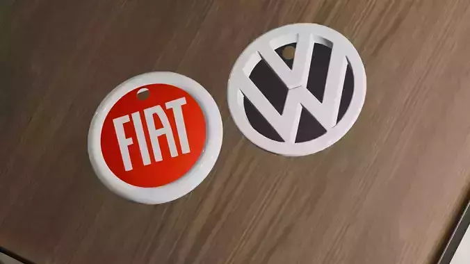 Keychain Fiat and Volkswagen Llavero