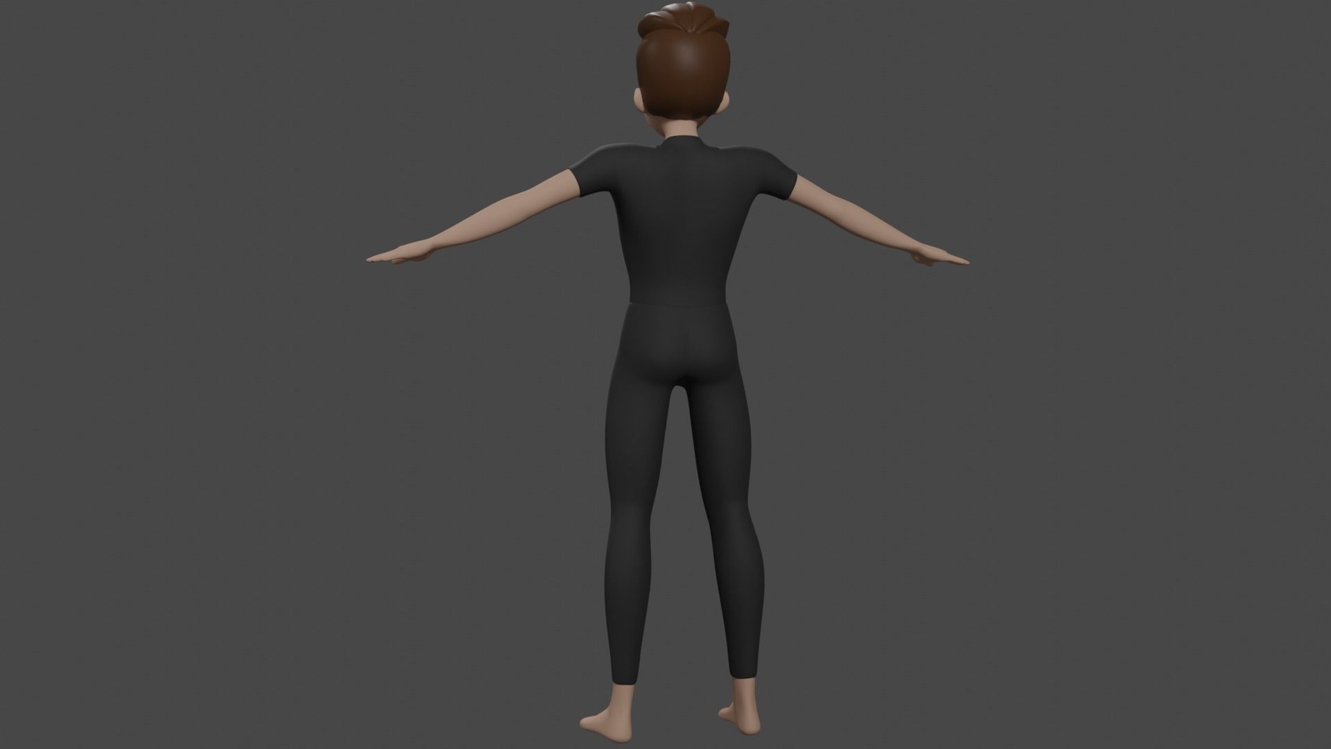Simple Character Male Low-poly 3D model_2