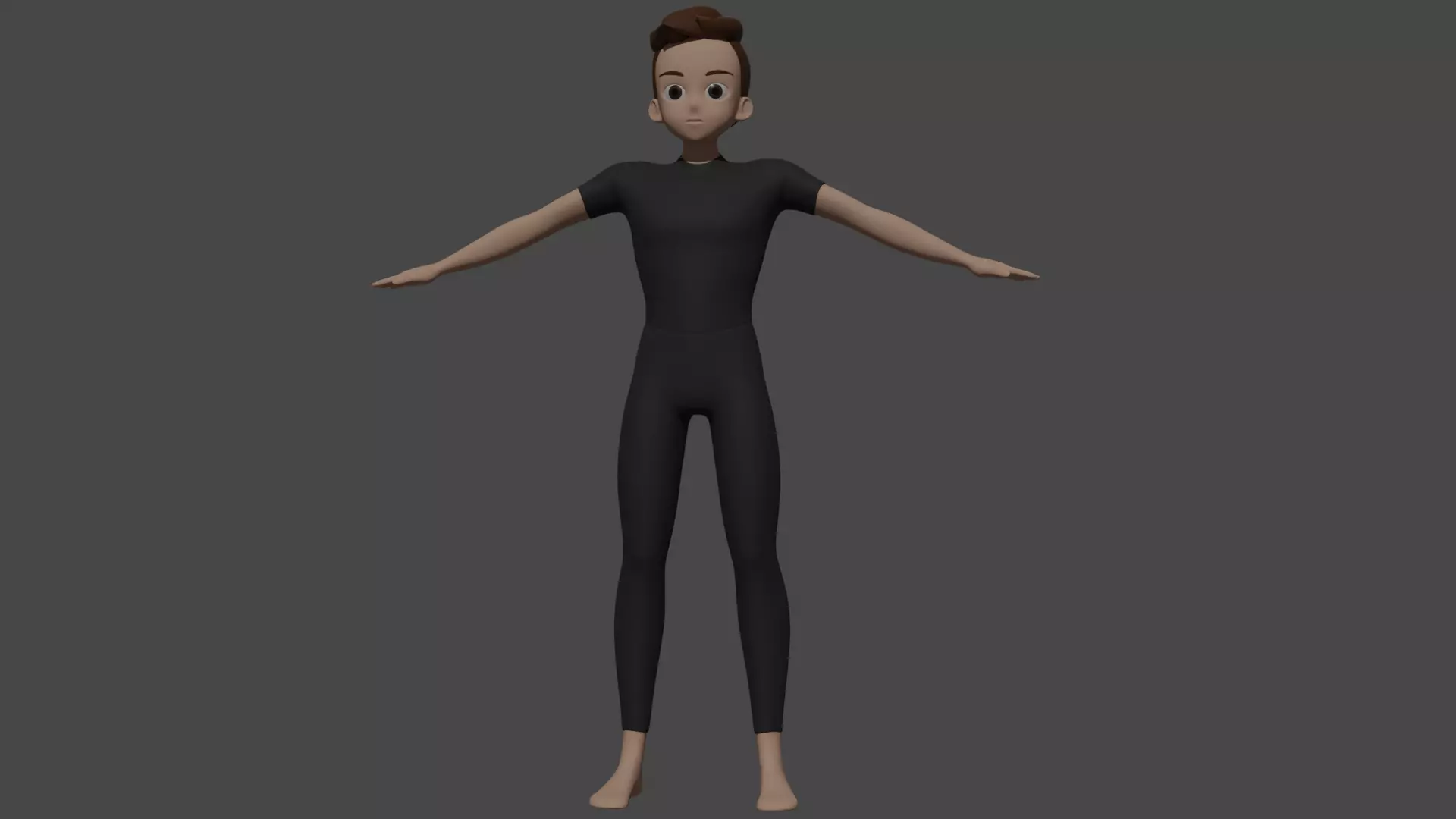 Simple Character Male Low-poly 3D model_0