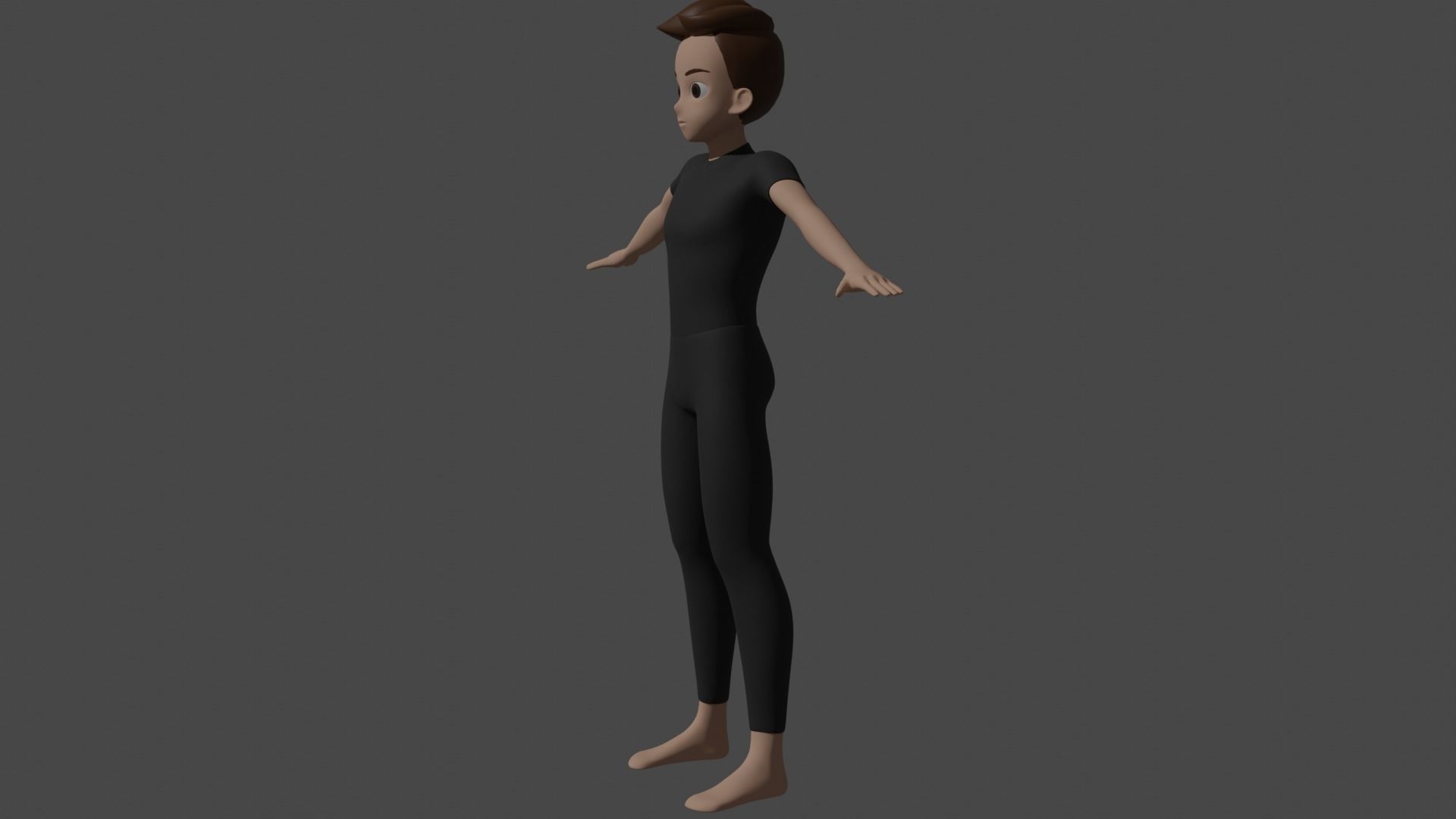 Simple Character Male Low-poly 3D model_1