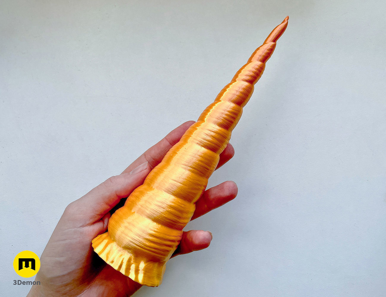 Textured Unicorn horns 3D print model_1