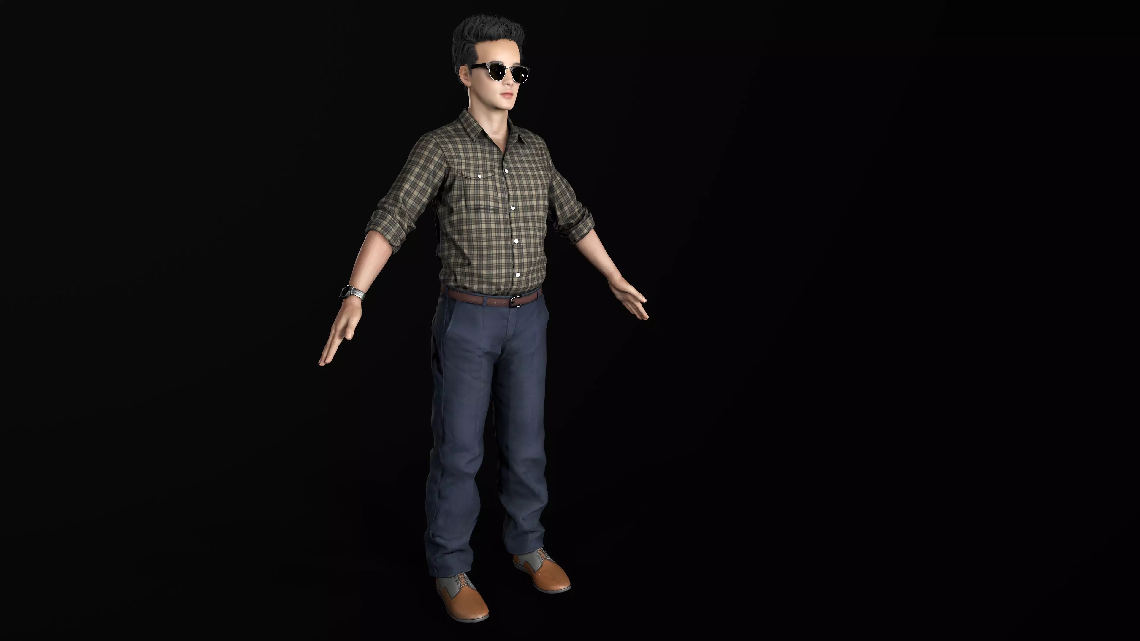man avatar Low-poly 3D model