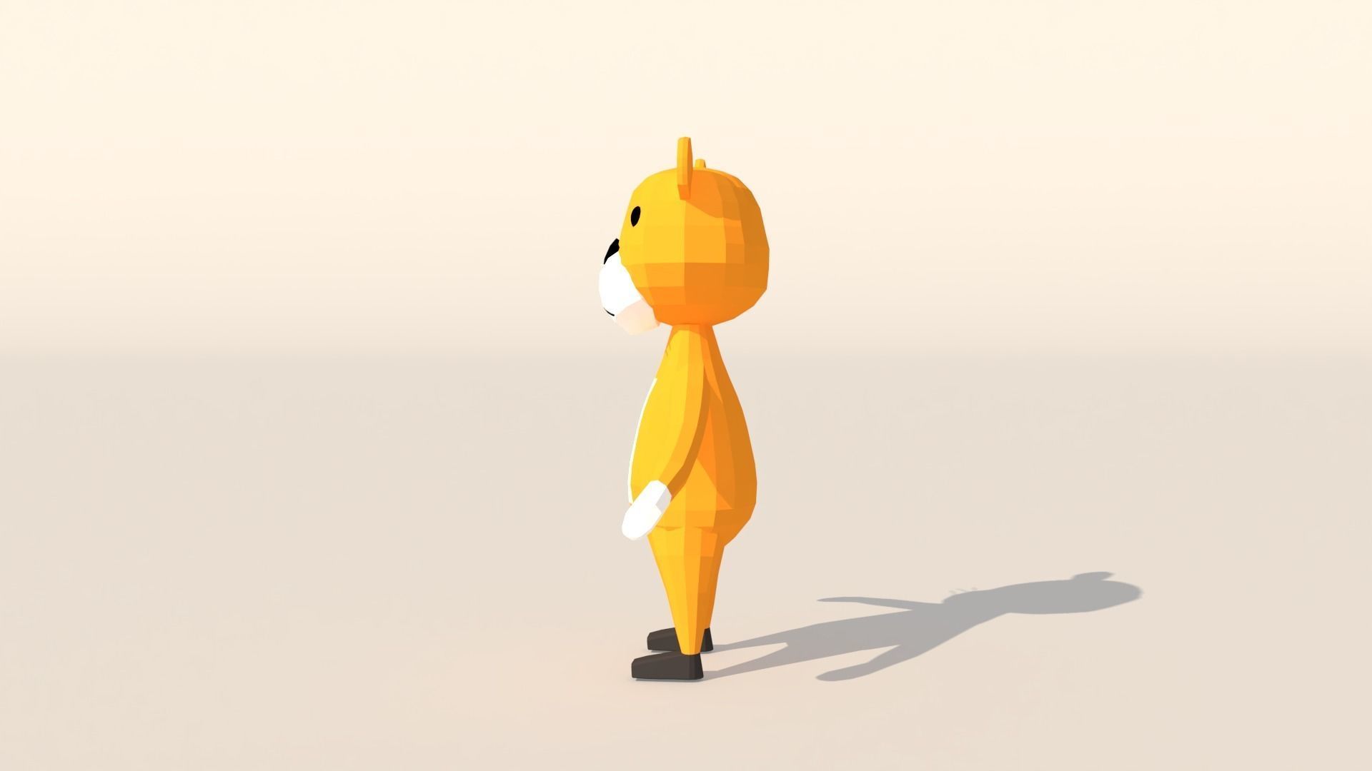 Character B097 Tiger Cute    Low-poly 3D model_2