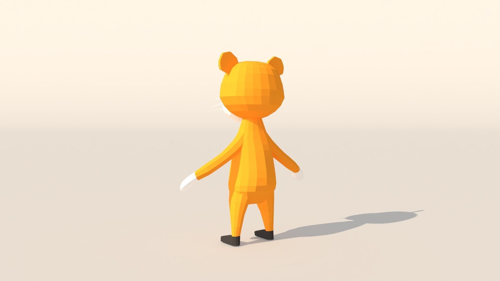 Character B097 Tiger Cute    Low-poly 3D model_3