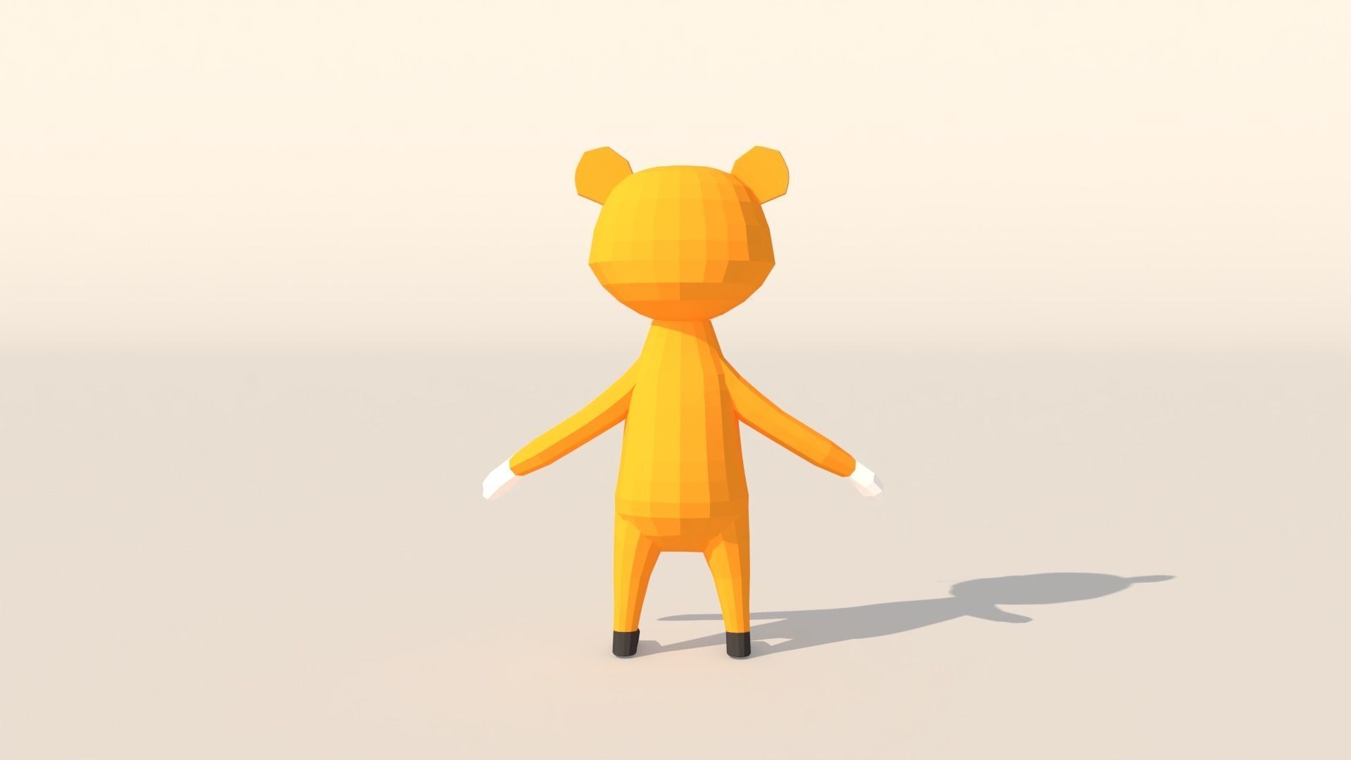 Character B097 Tiger Cute    Low-poly 3D model_4