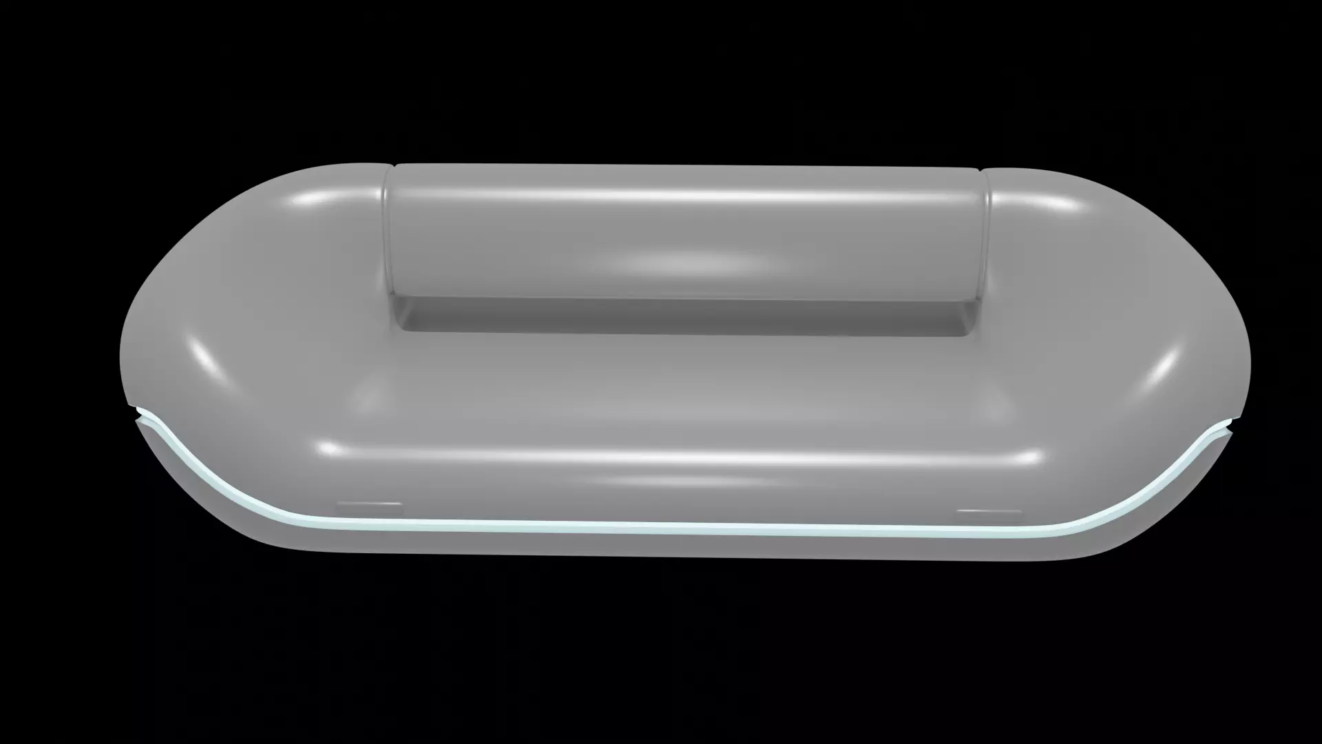 Futuristic Sofa Low-poly 3D model_0