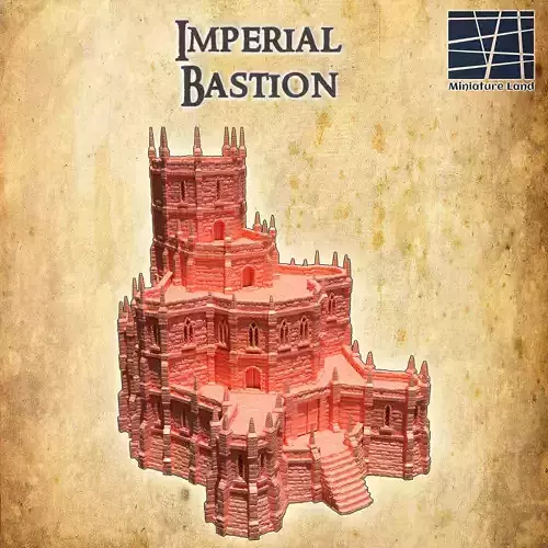 Imperial Bastion Tabletop Terrain 28 mm 3D print model