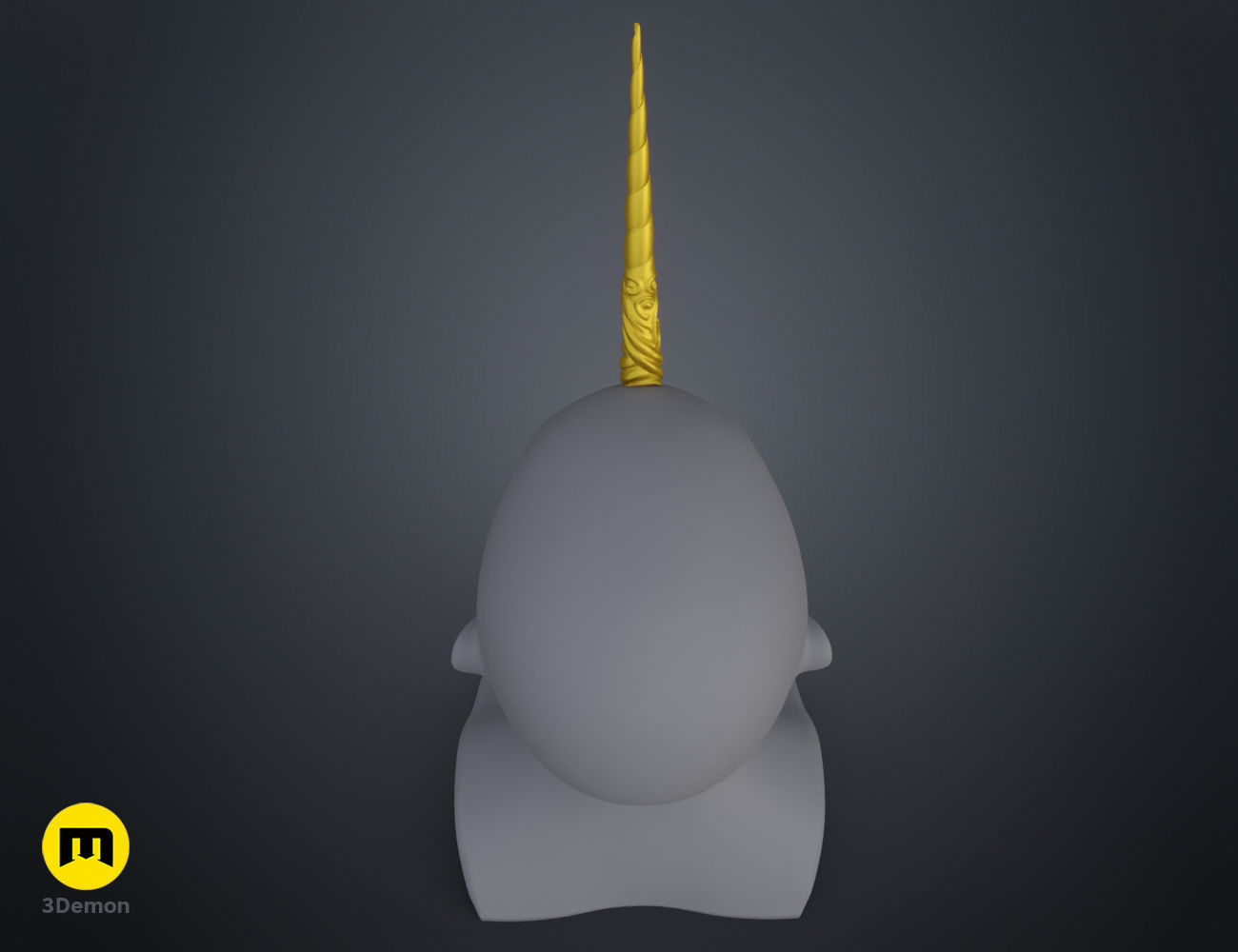 Decorated Unicorn horn 3D print model_9