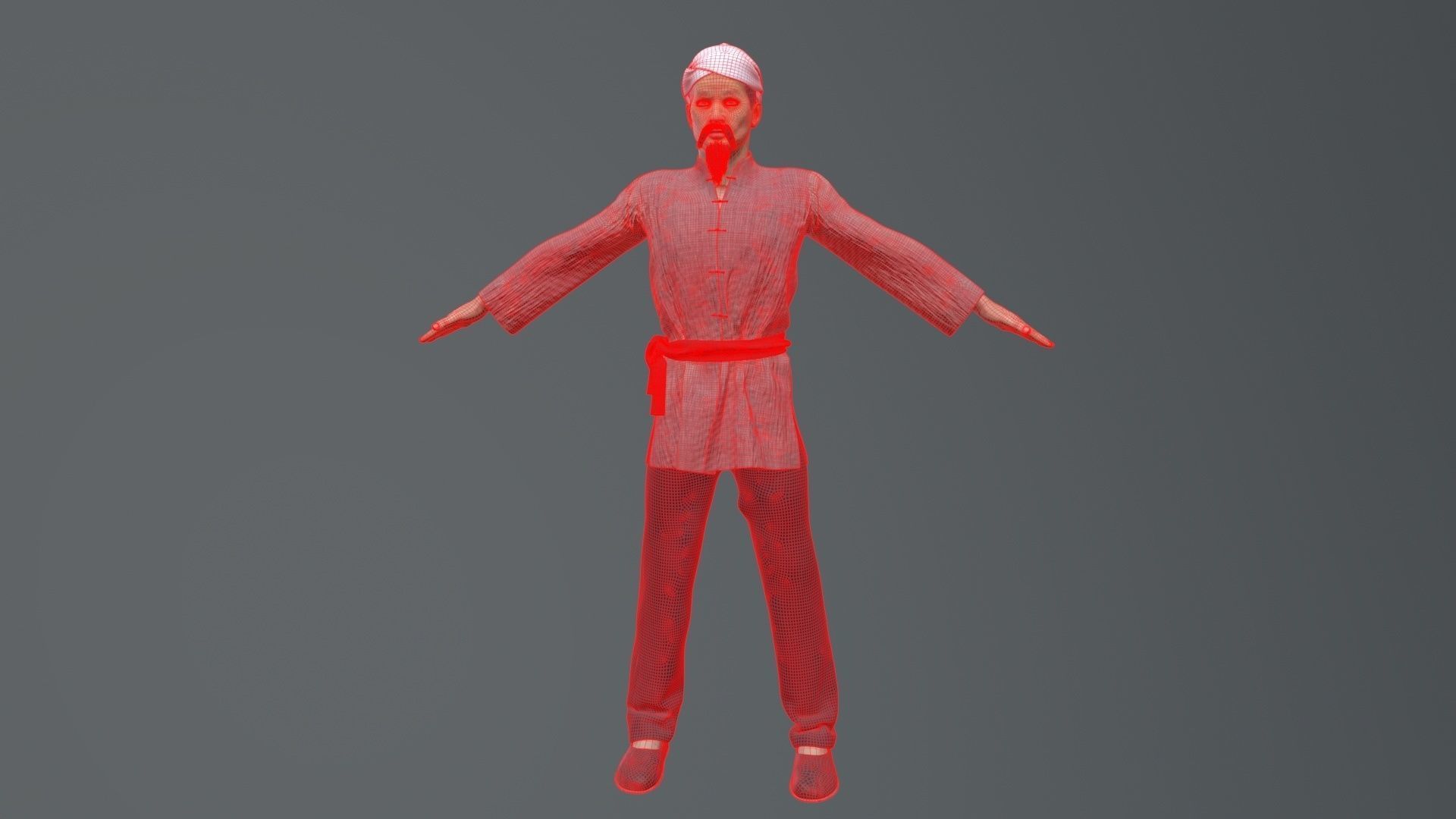 farmer avatar Low-poly 3D model_4