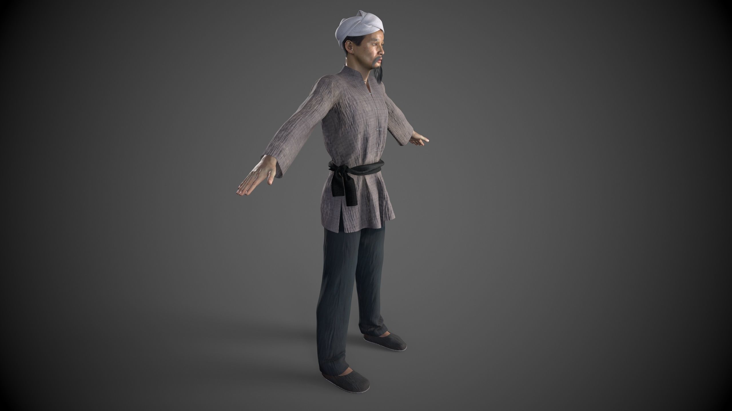 farmer avatar Low-poly 3D model_3