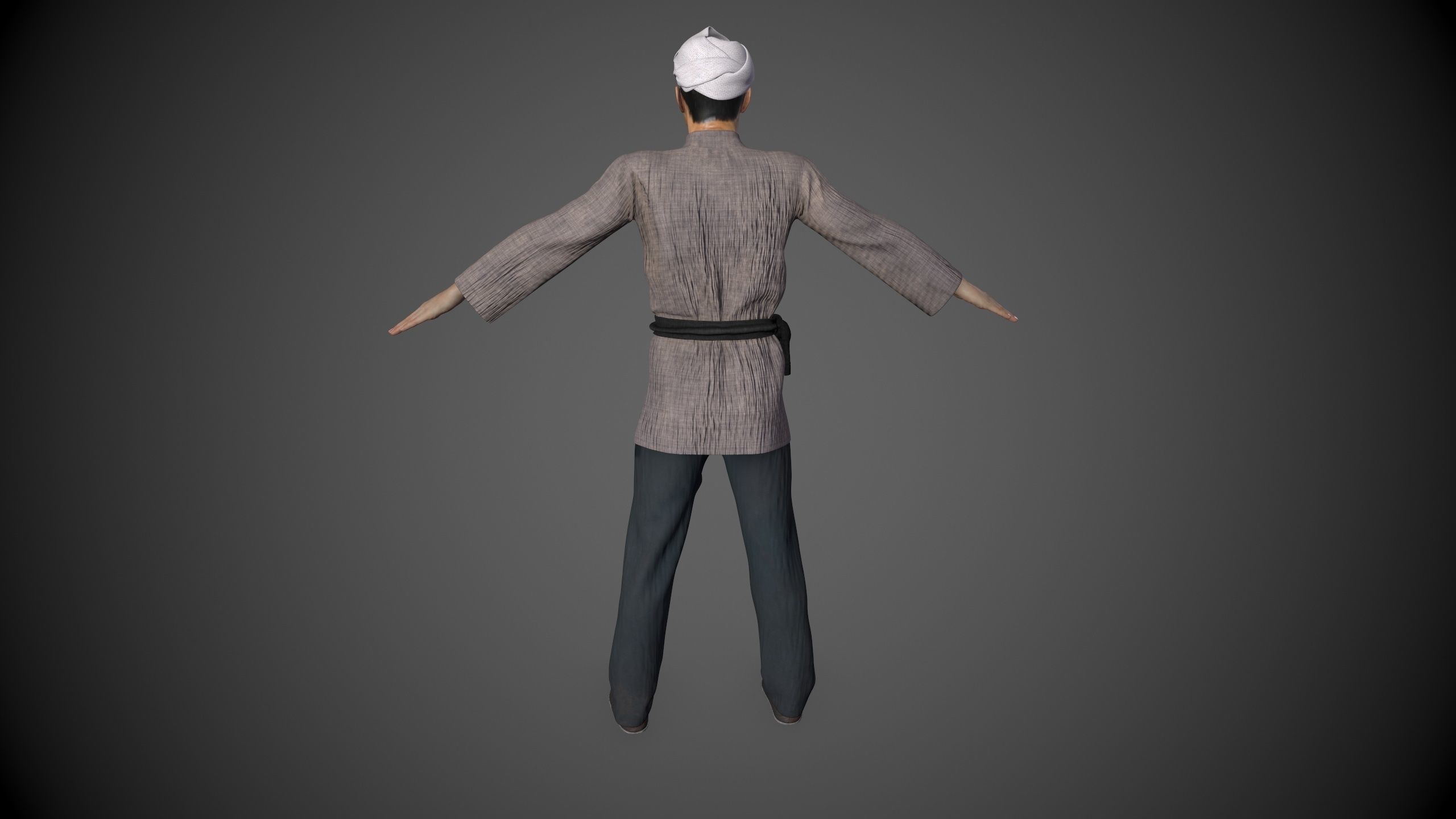 farmer avatar Low-poly 3D model_2