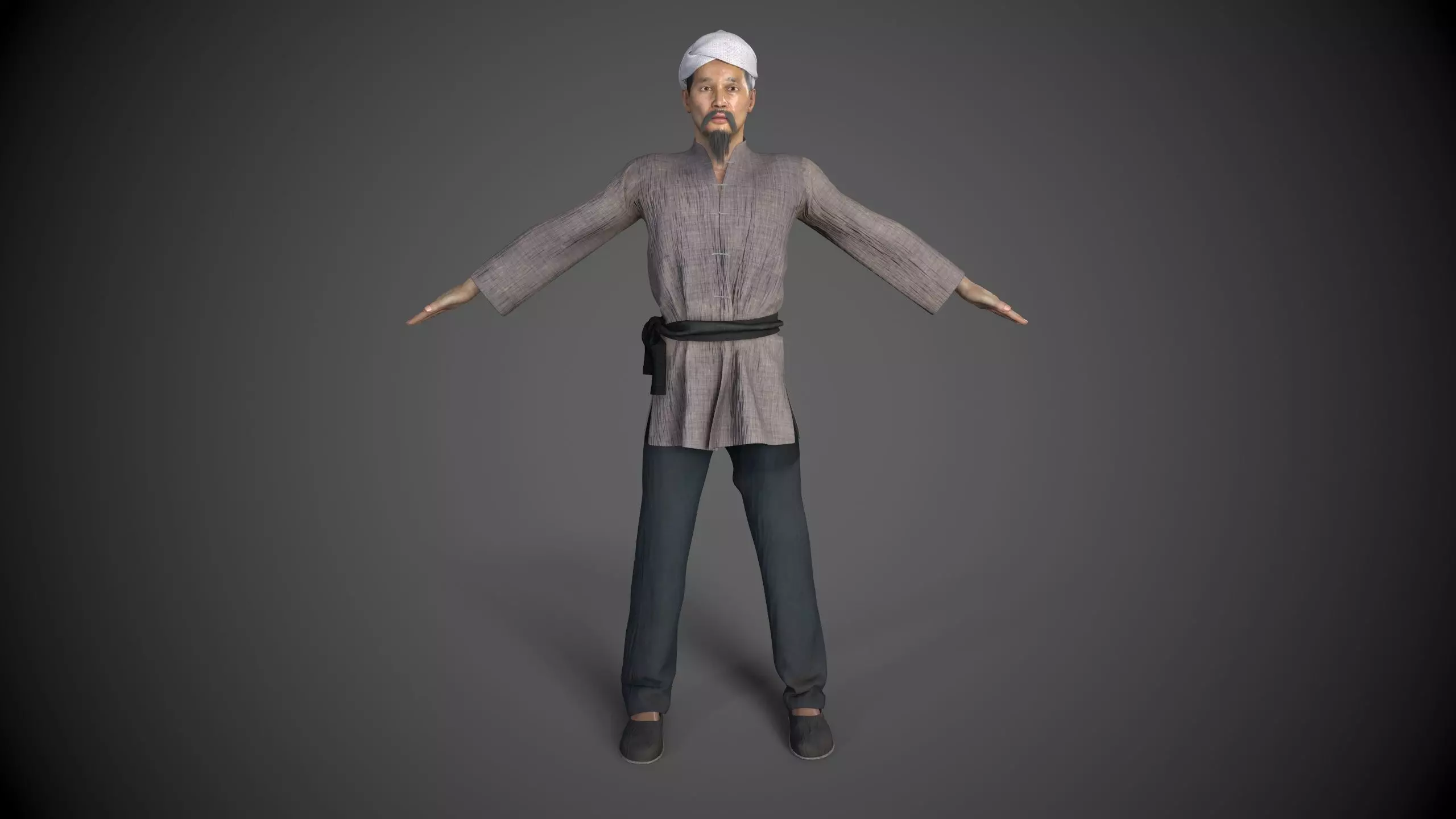 farmer avatar Low-poly 3D model_0