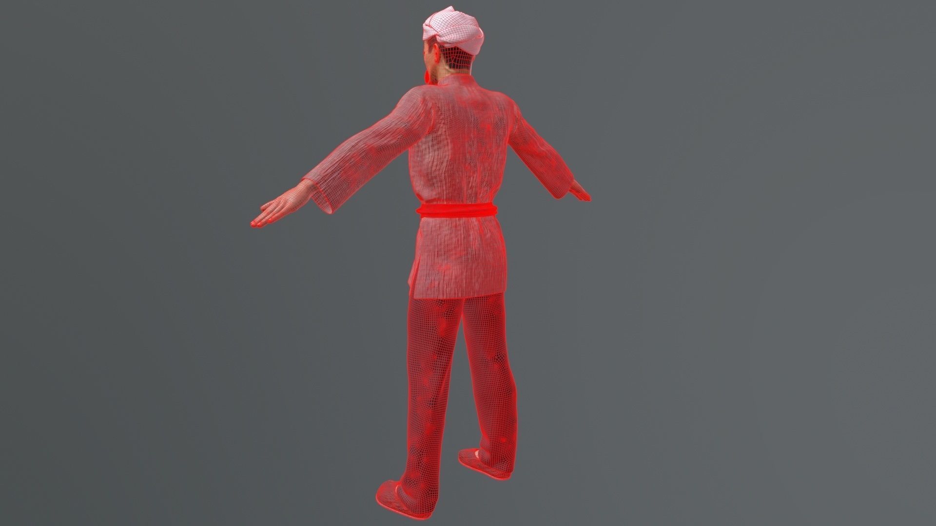 farmer avatar Low-poly 3D model_5