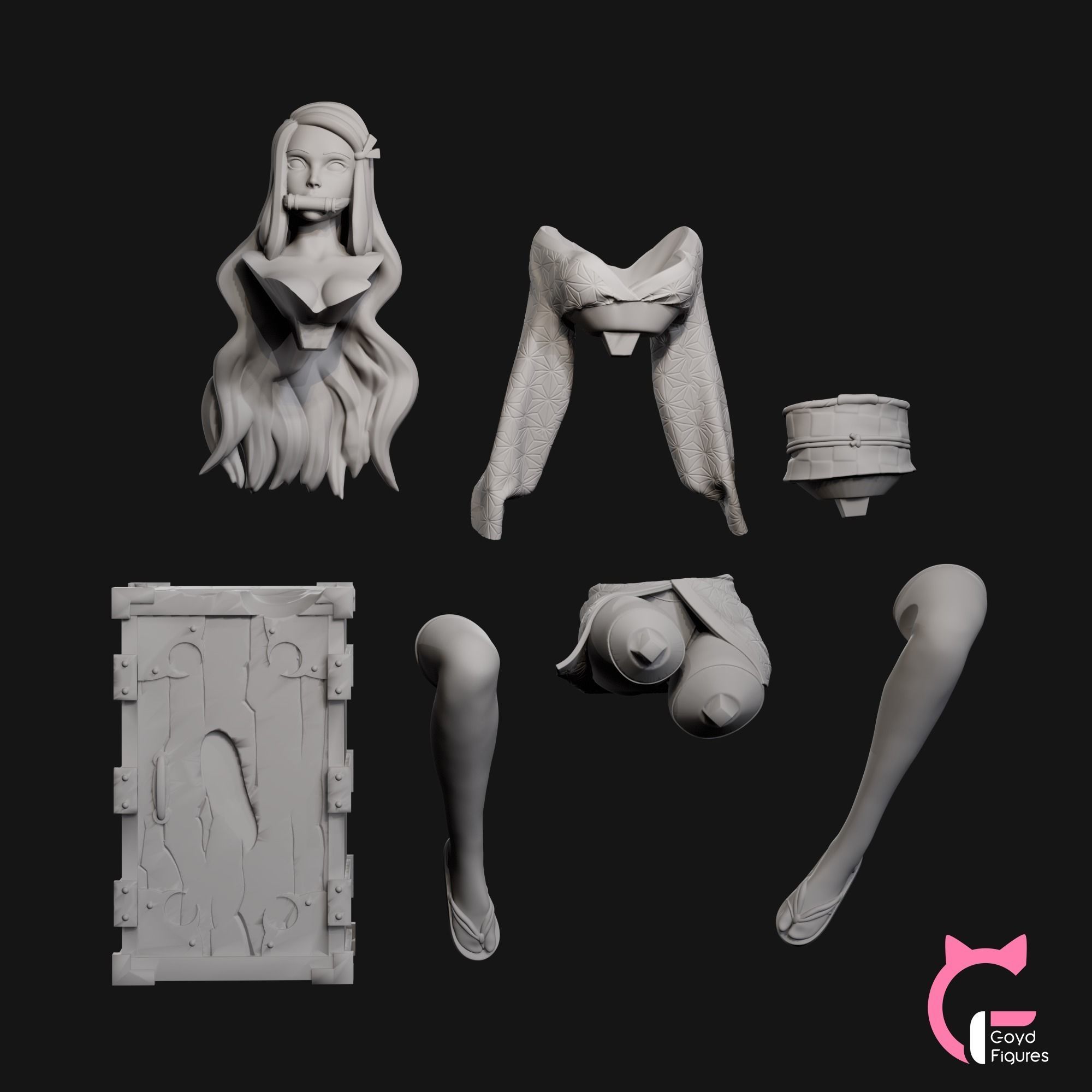 Nezuko - Kimetsu no Yaiba Fan-made 3D print model_8
