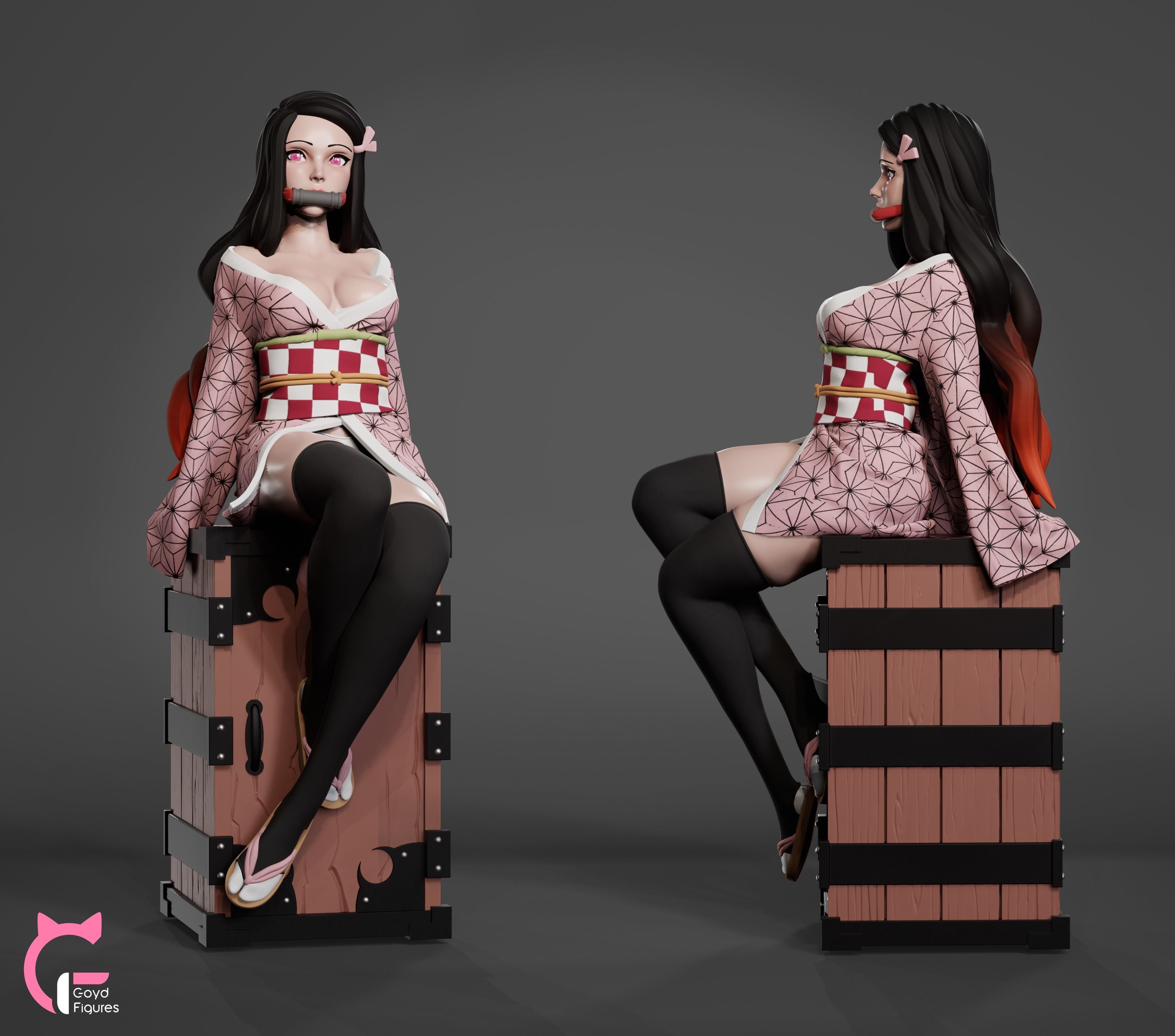 Nezuko - Kimetsu no Yaiba Fan-made 3D print model_3