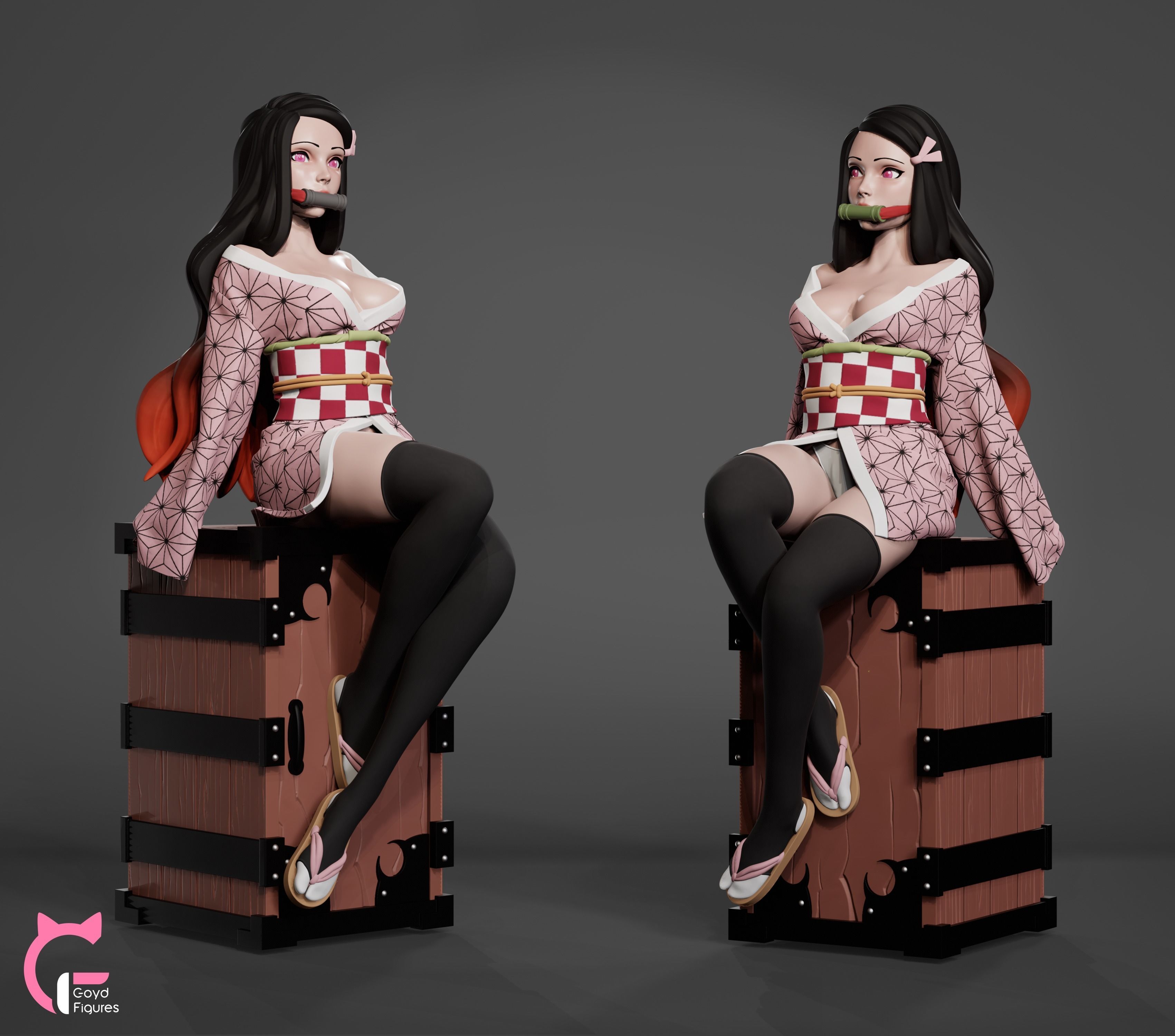 Nezuko - Kimetsu no Yaiba Fan-made 3D print model_4
