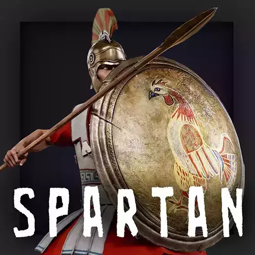 Spartan Periek Pekiner Low-poly 3D model
