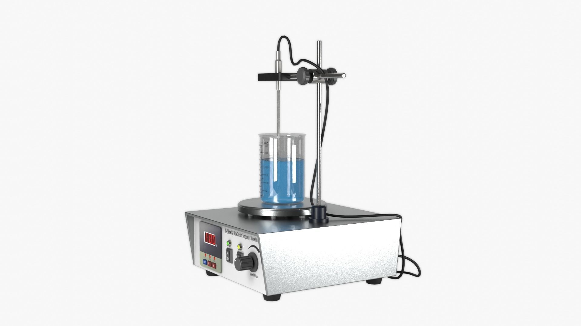 Magnetic Heating Stirrer Low-poly 3D model_2