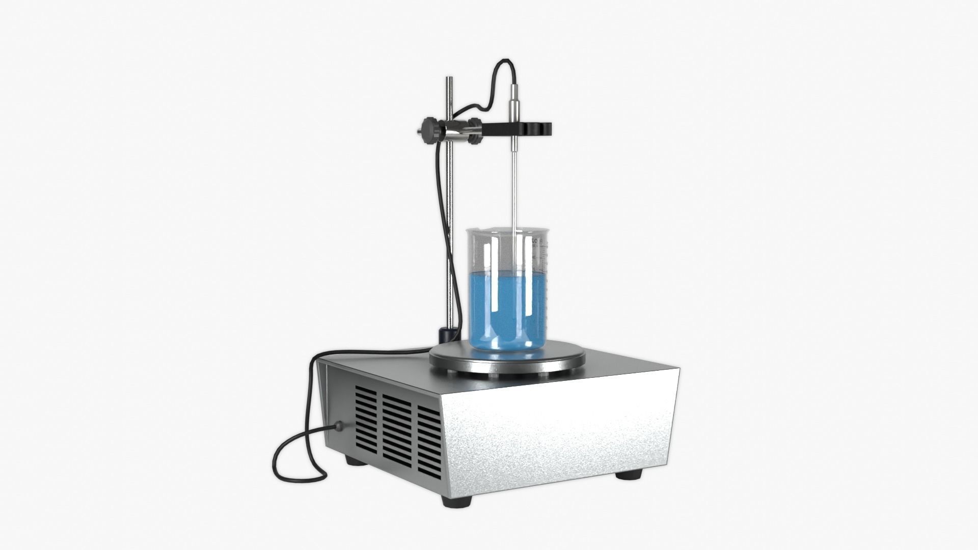 Magnetic Heating Stirrer Low-poly 3D model_8