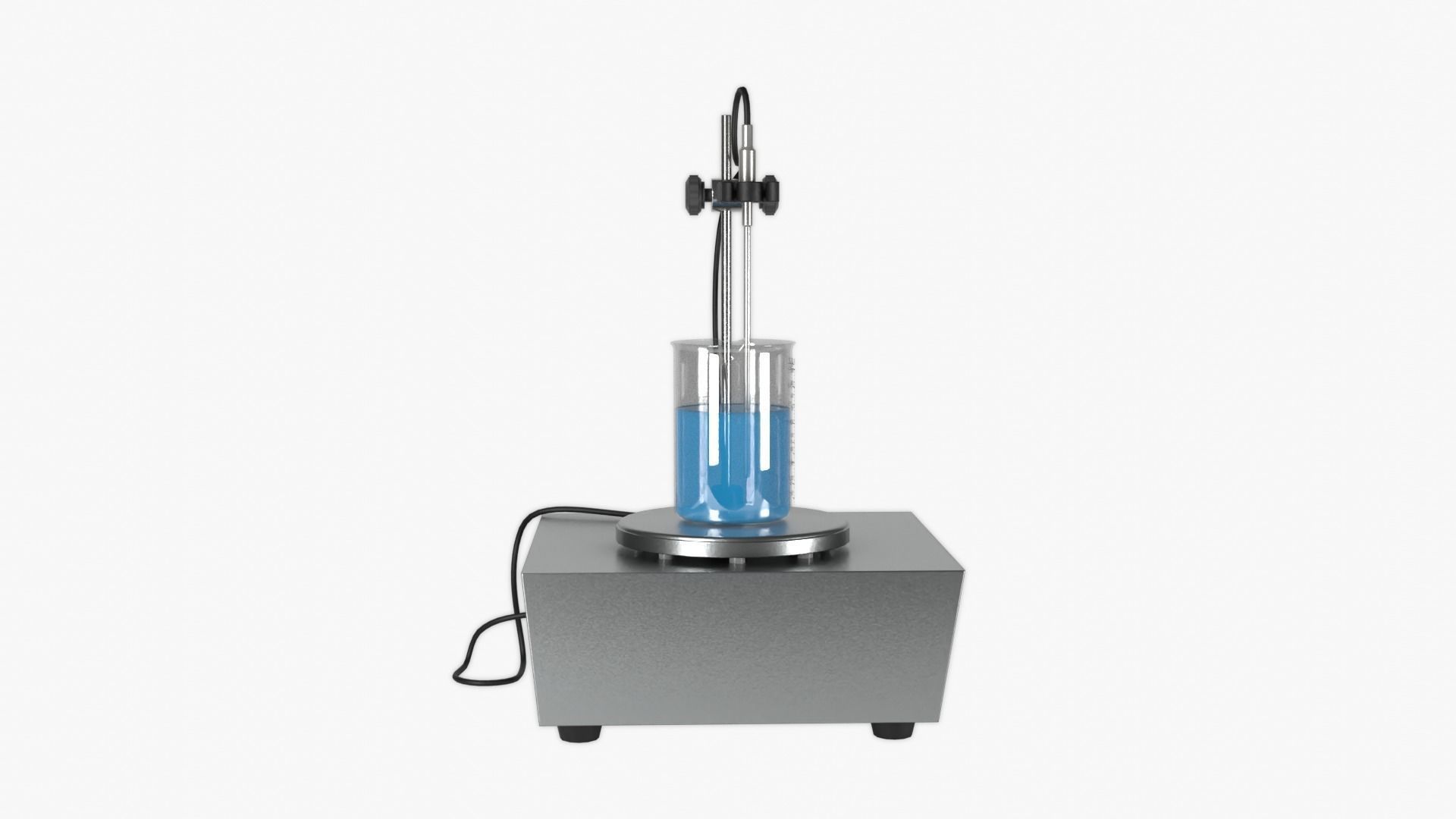 Magnetic Heating Stirrer Low-poly 3D model_9
