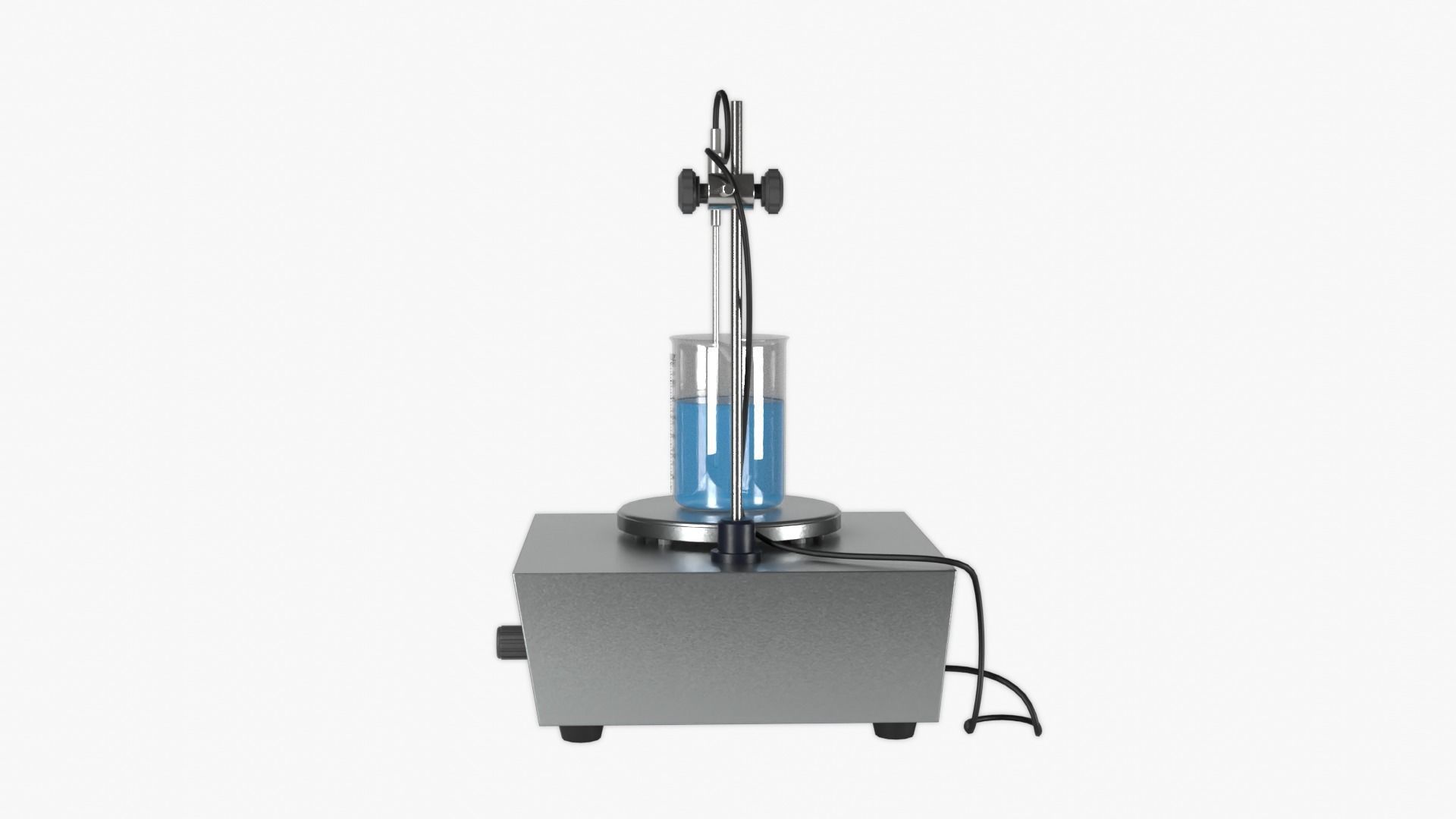 Magnetic Heating Stirrer Low-poly 3D model_3