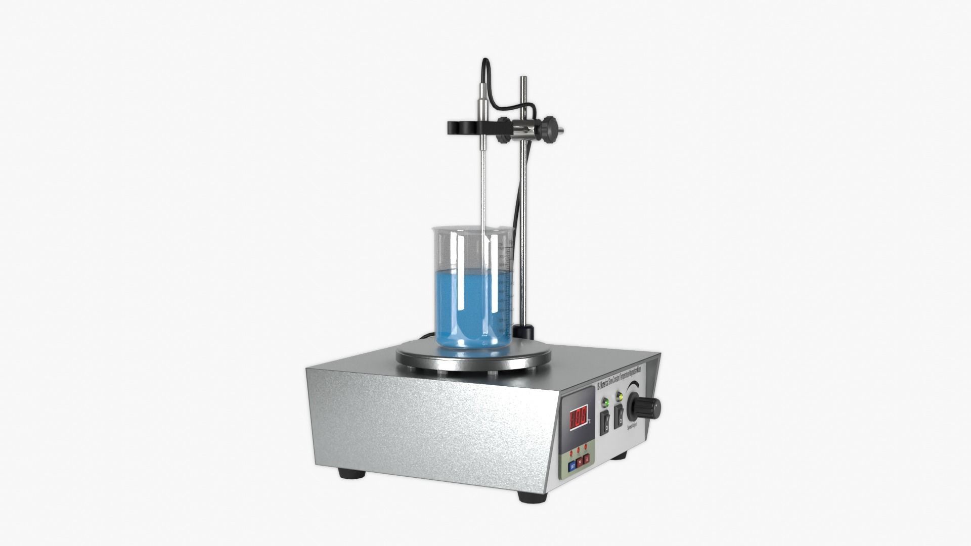 Magnetic Heating Stirrer Low-poly 3D model_10