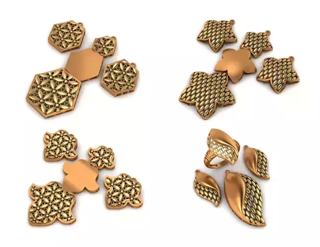 TURKIS RINGS PENDANTS EARINGS BULK 3DM  3D print model