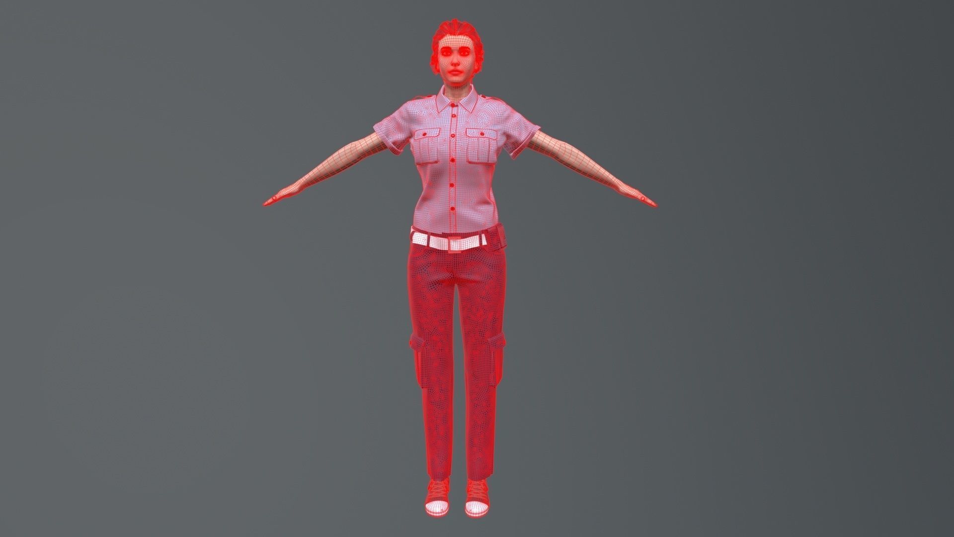 public security  Low-poly 3D model_6