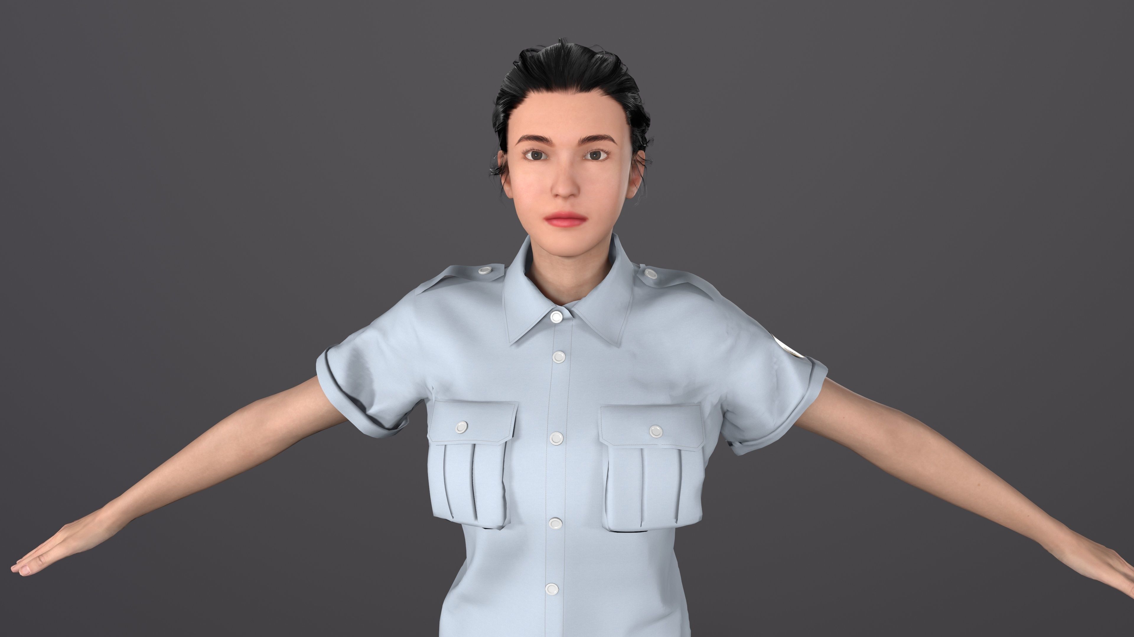 public security  Low-poly 3D model_5