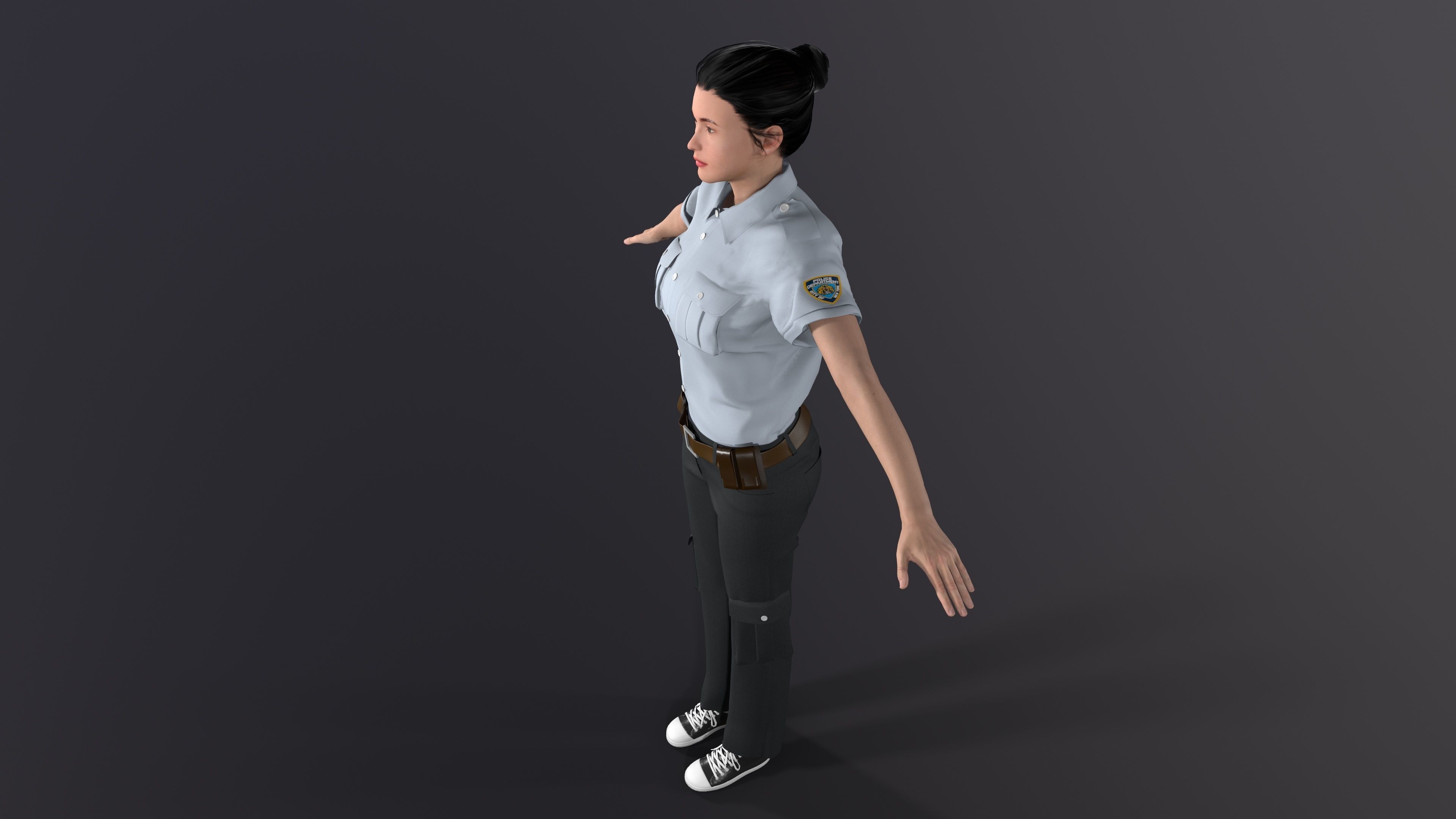 public security  Low-poly 3D model_4