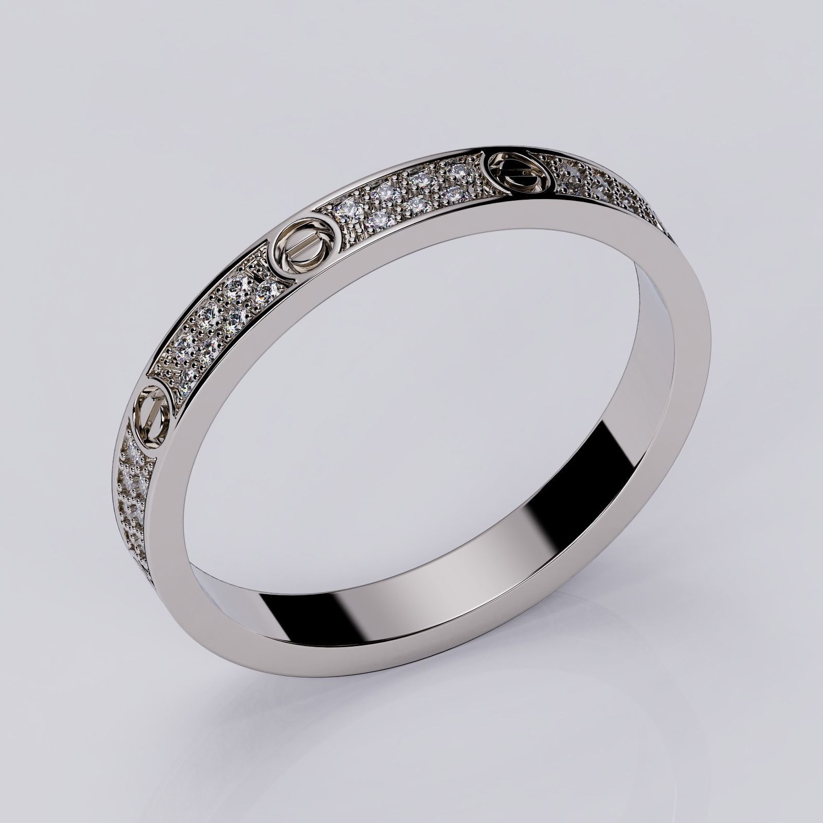 Wedding rings Love Collection All Sizes Small Model 3D print model_3