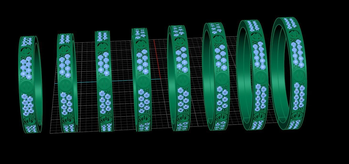 Wedding rings Love Collection All Sizes Small Model 3D print model_11