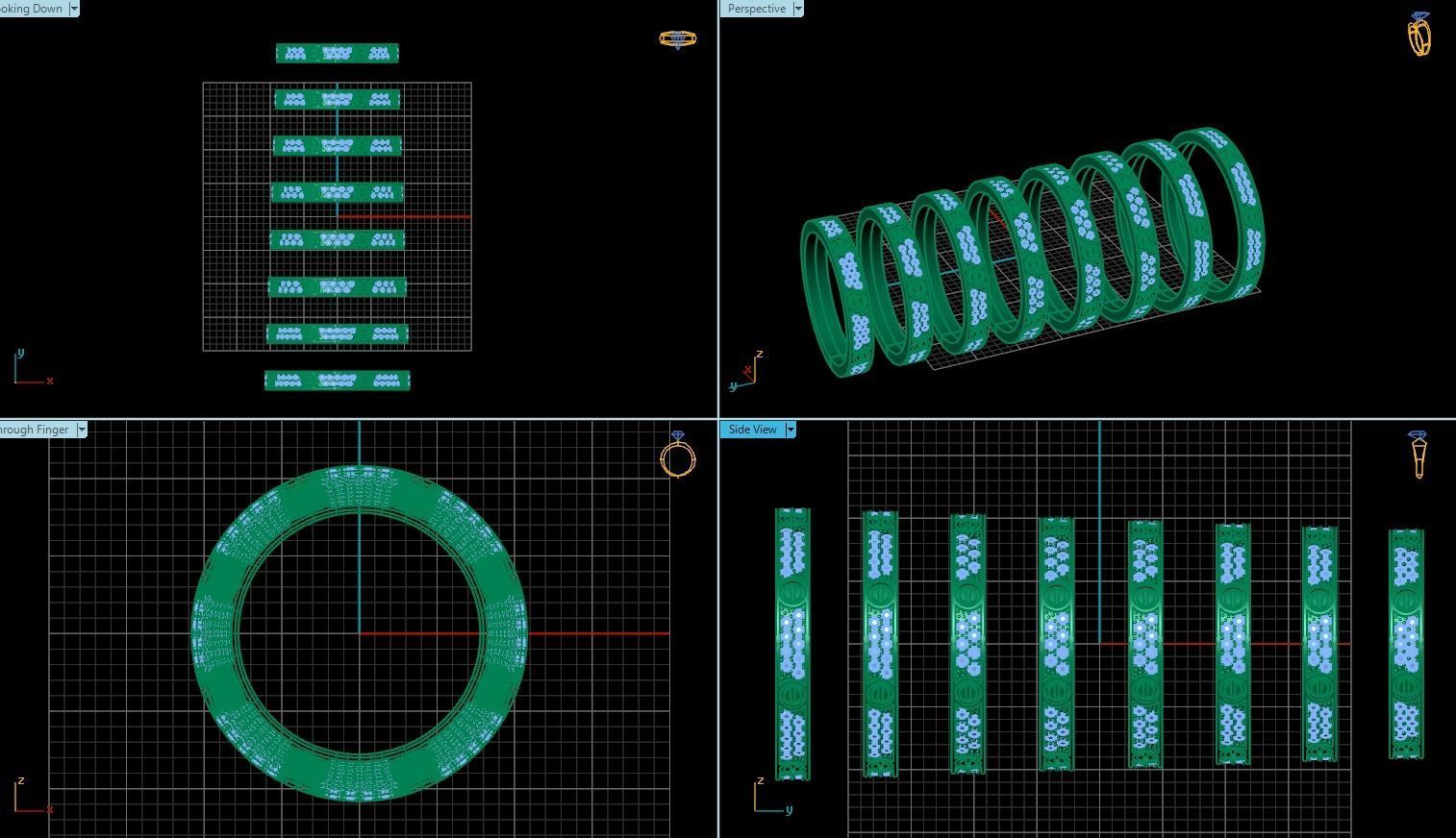Wedding rings Love Collection All Sizes Small Model 3D print model_6