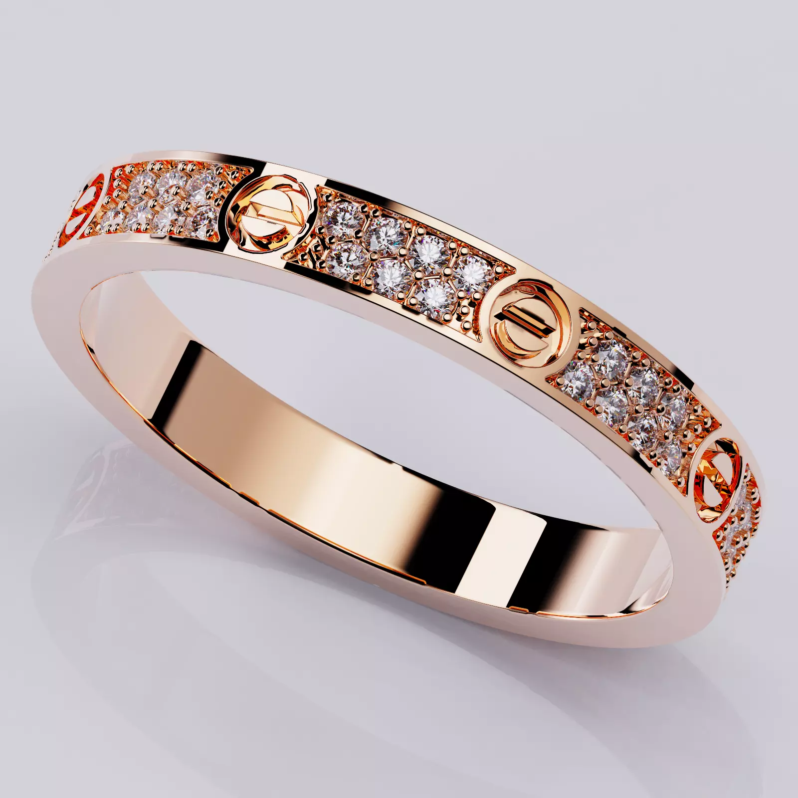 Wedding rings Love Collection All Sizes Small Model 3D print model_0