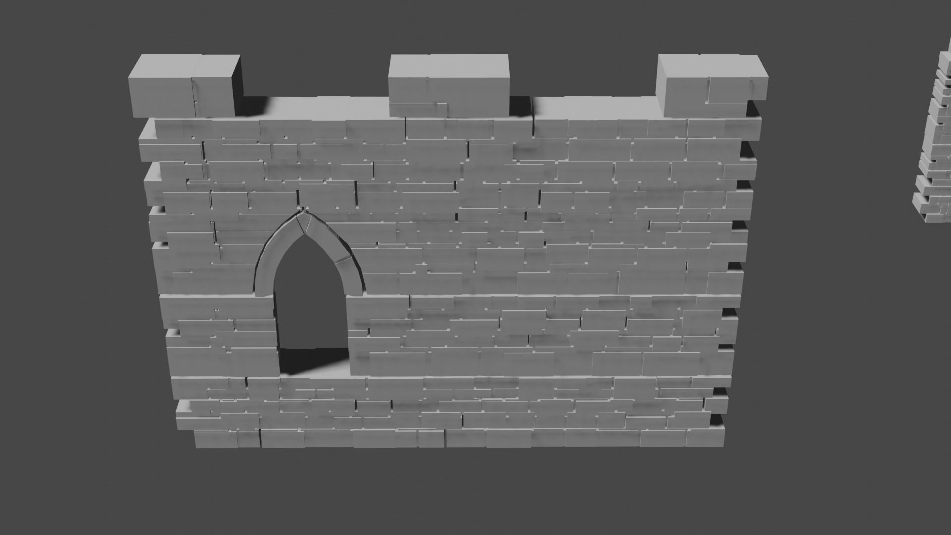 Castle wool 3D model Low-poly 3D model_3