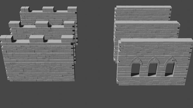 Castle wool 3D model  Low-poly 3D model