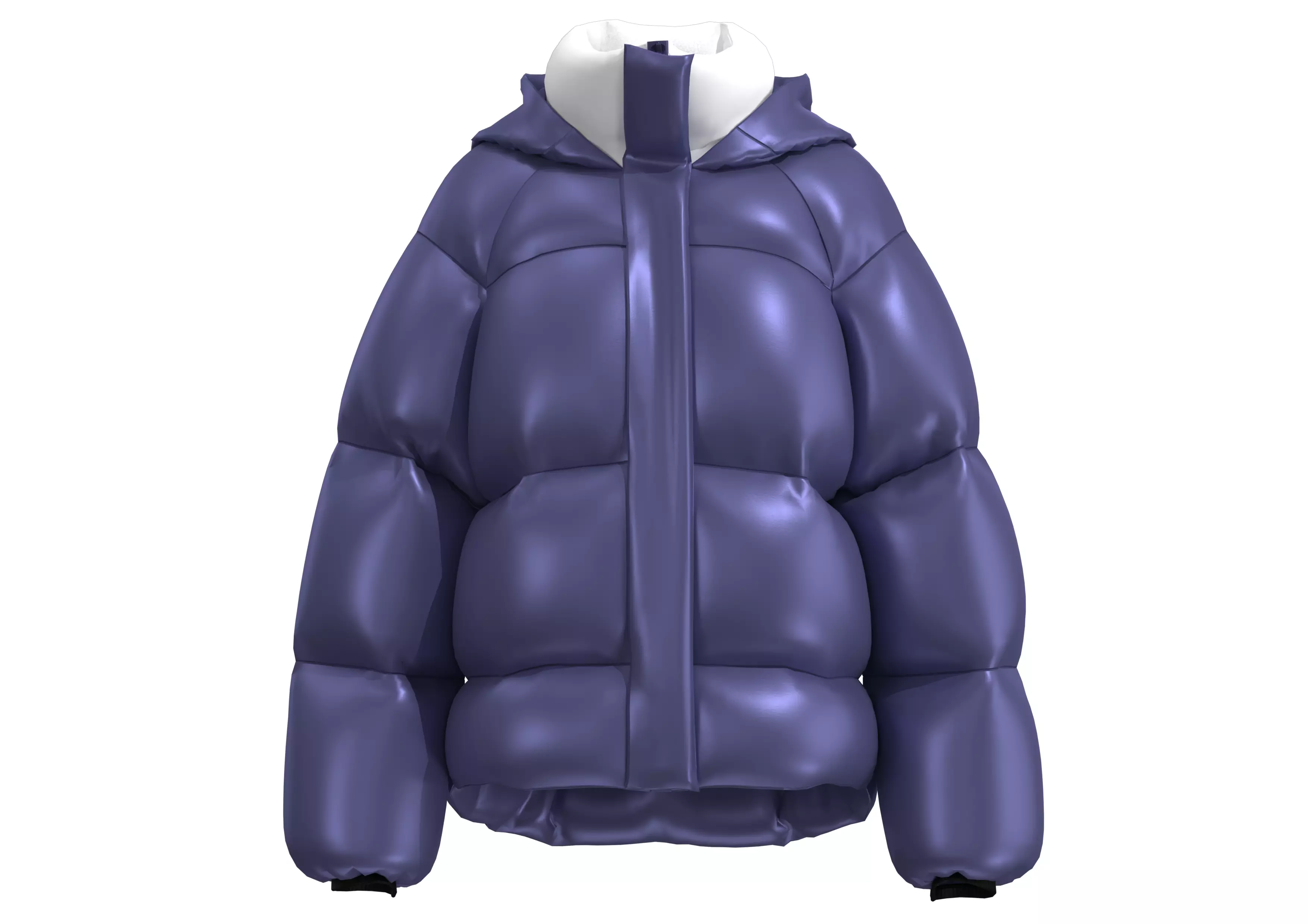 Purple Down Coat Free low-poly 3D model
