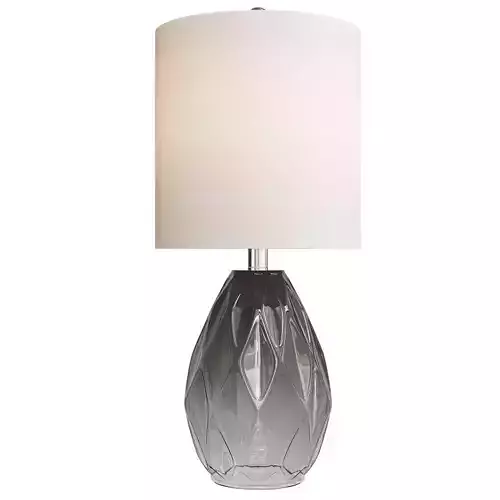 Grey Glass Table Lamp